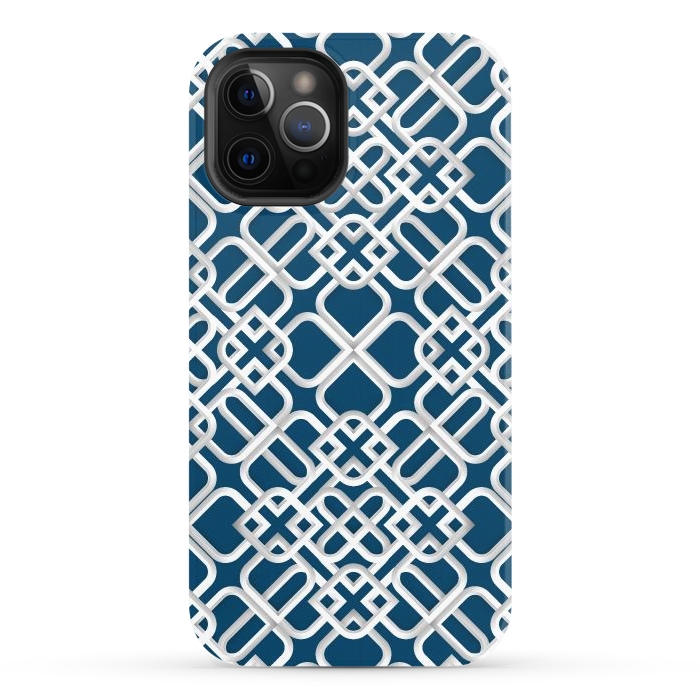 iPhone 12 Pro StrongFit Arabic White Ornament 1 by Bledi