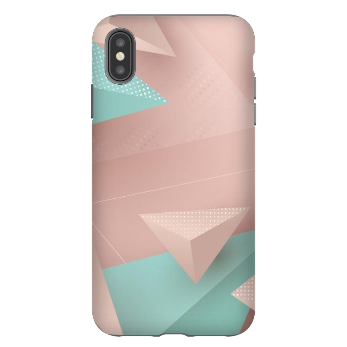 iPhone Xs Max StrongFit 3D Triangles 1 by Bledi