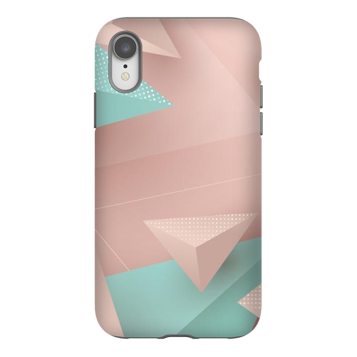 iPhone Xr StrongFit 3D Triangles 1 by Bledi