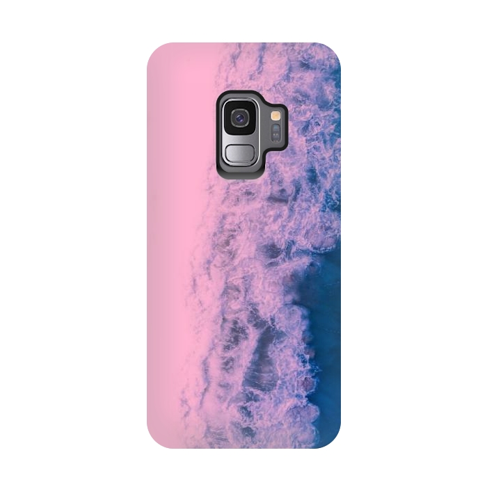 Galaxy S9 StrongFit Pink ocean waves  by CAS