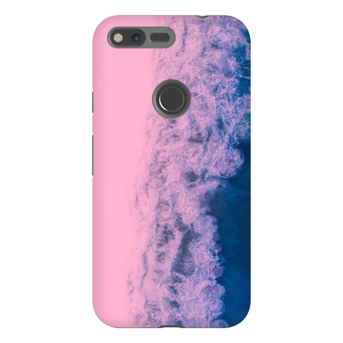 Pixel XL StrongFit Pink ocean waves  by CAS