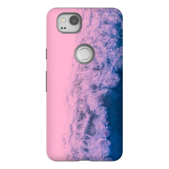 Pixel 2 StrongFit Pink ocean waves  by CAS