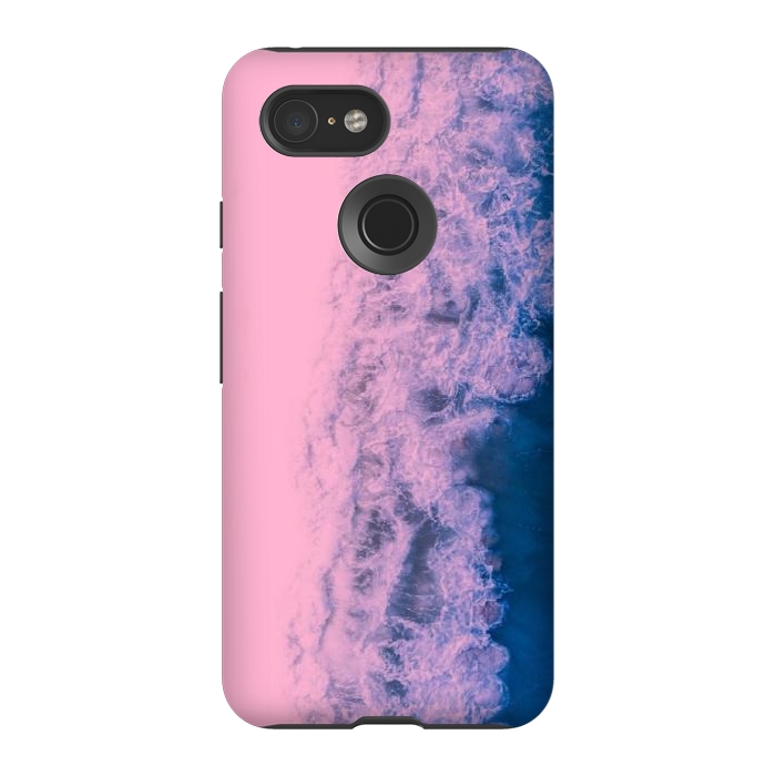Pixel 3 StrongFit Pink ocean waves  by CAS