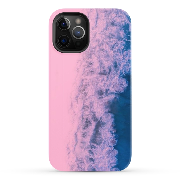 iPhone 12 Pro StrongFit Pink ocean waves  by CAS