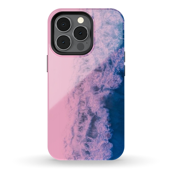 iPhone 13 pro StrongFit Pink ocean waves  by CAS