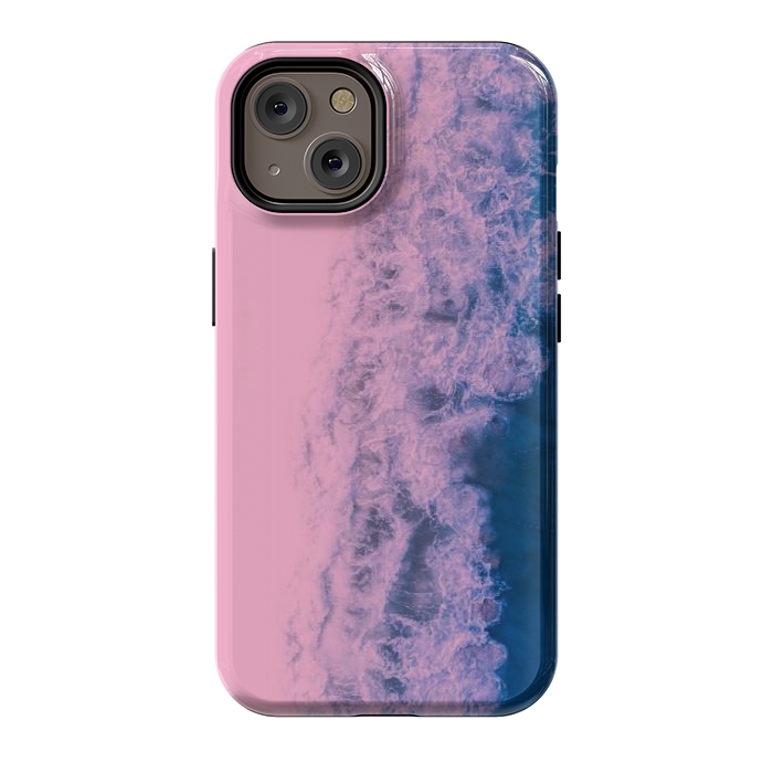 iPhone 14 StrongFit Pink ocean waves  by CAS