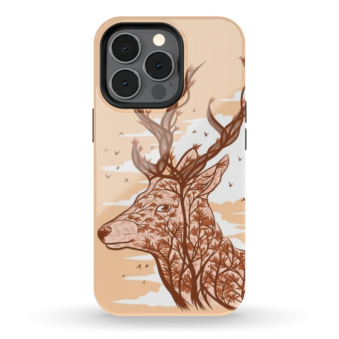 iPhone 13 pro StrongFit Deer branches by Alberto