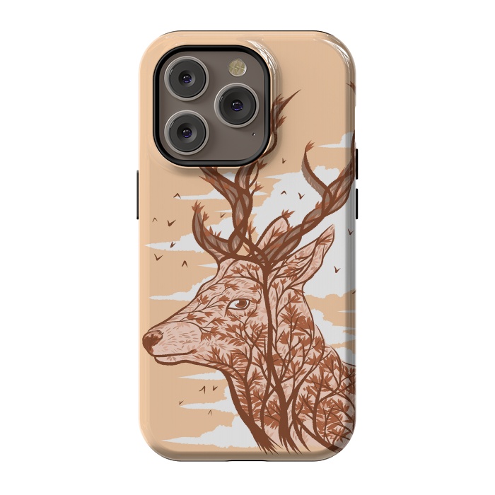 iPhone 14 Pro StrongFit Deer branches by Alberto