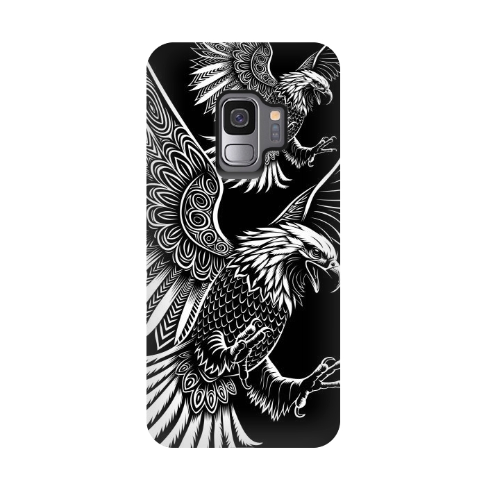 Galaxy S9 StrongFit Eagle flying tribal by Alberto