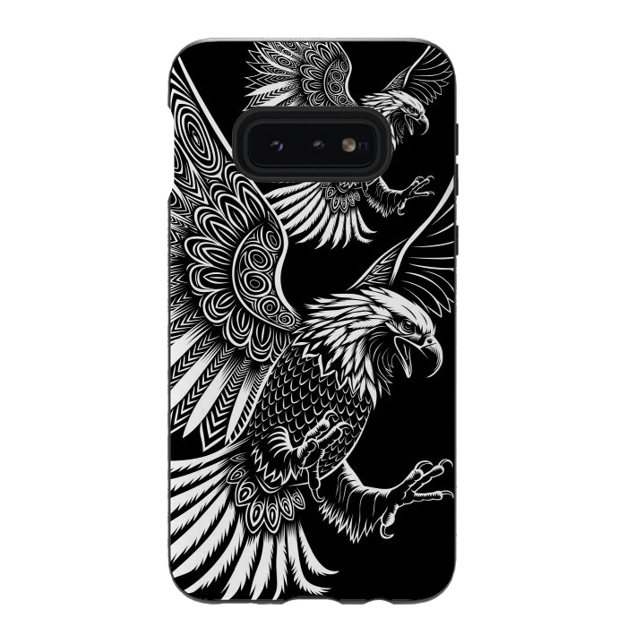 Galaxy S10e StrongFit Eagle flying tribal by Alberto