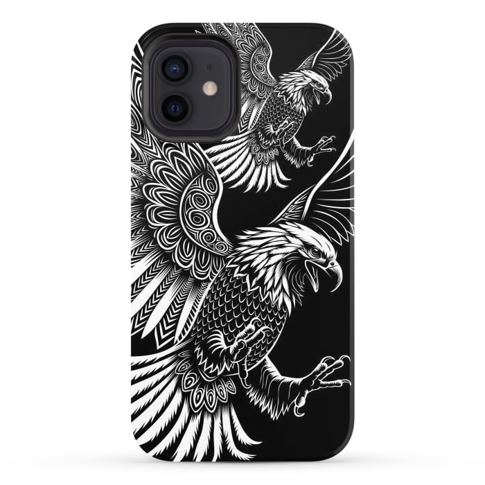iPhone 12 StrongFit Eagle flying tribal by Alberto