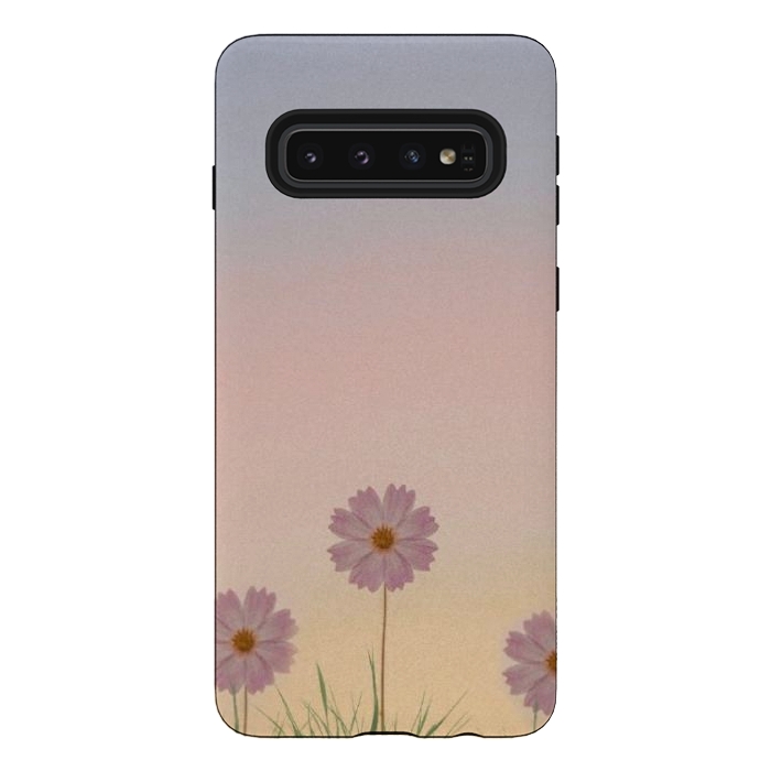 Galaxy S10 StrongFit Pastel flower by CAS