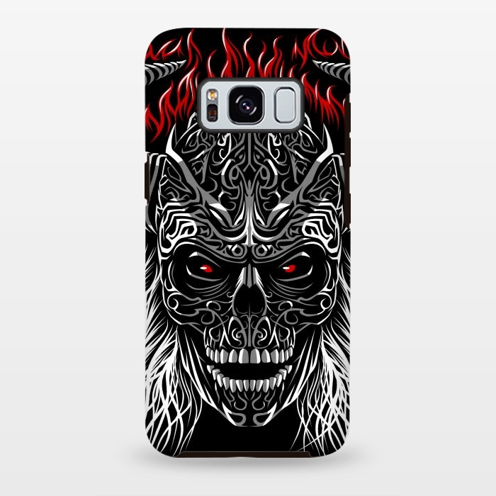 Galaxy S8 plus StrongFit Viking Tribal Skull by Alberto