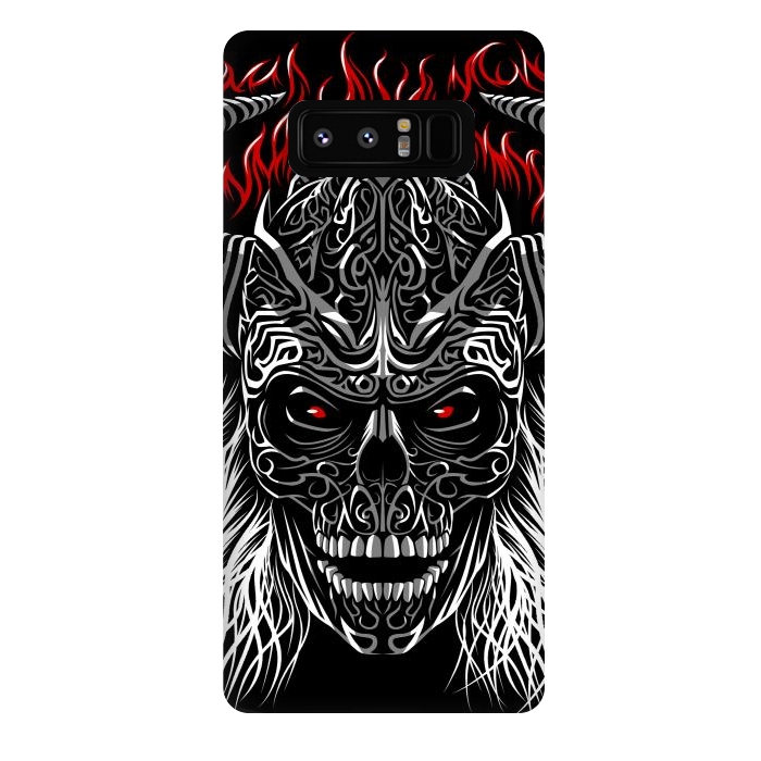 Galaxy Note 8 StrongFit Viking Tribal Skull by Alberto