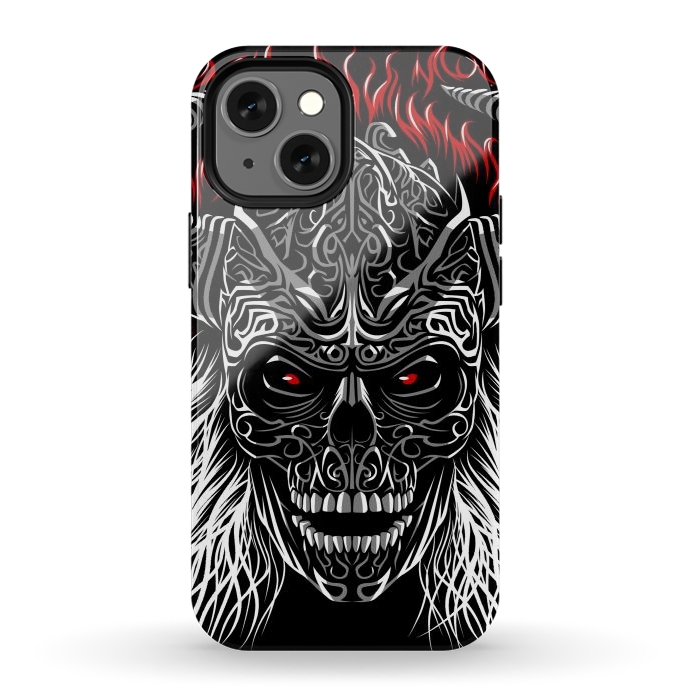 iPhone 12 mini StrongFit Viking Tribal Skull by Alberto