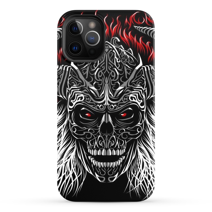 iPhone 12 Pro StrongFit Viking Tribal Skull by Alberto