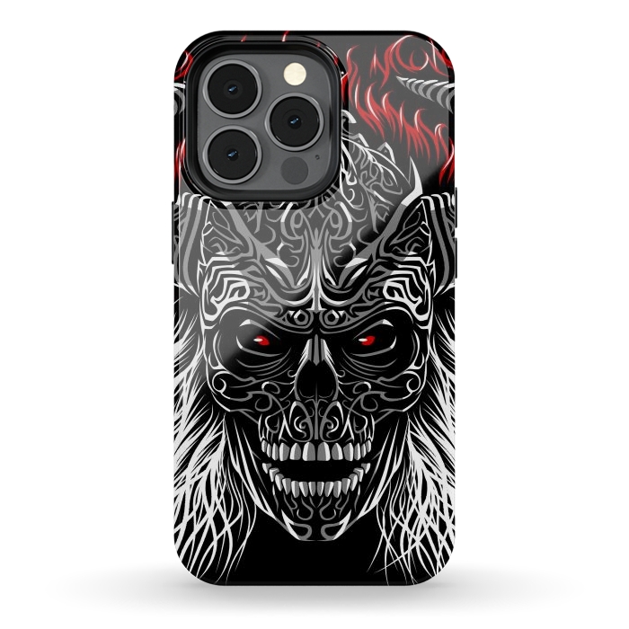 iPhone 13 pro StrongFit Viking Tribal Skull by Alberto