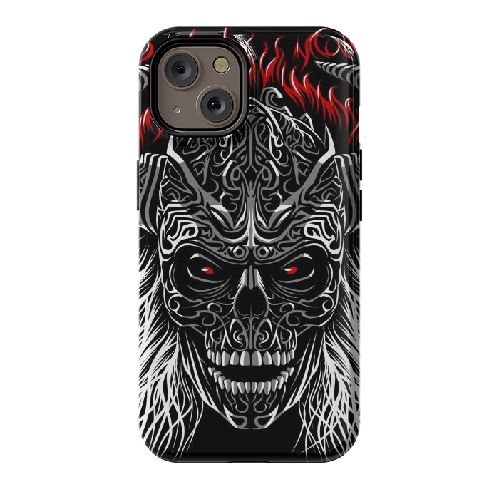 iPhone 14 StrongFit Viking Tribal Skull by Alberto