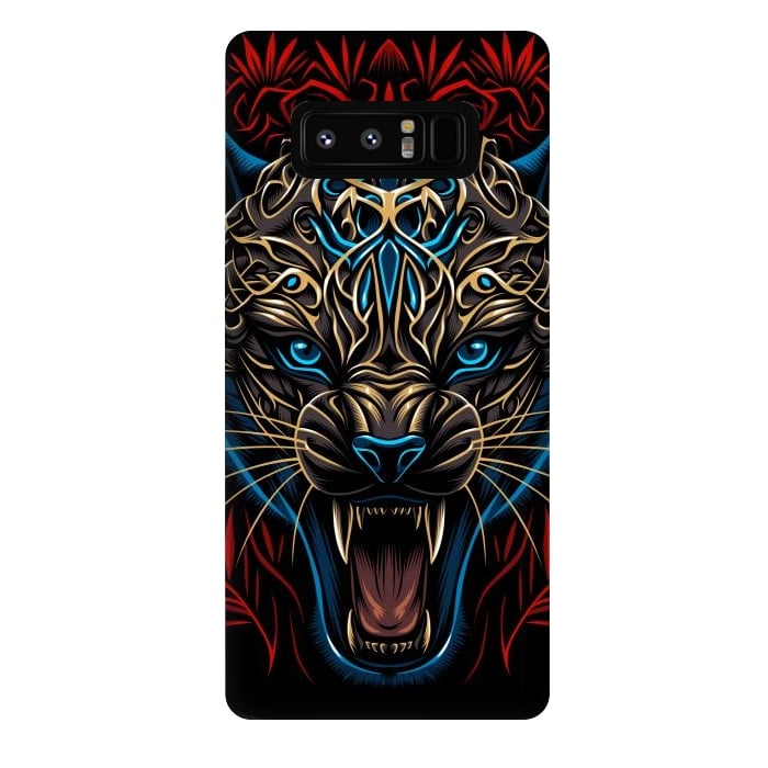 Galaxy Note 8 StrongFit Golden panther tribal  by Alberto