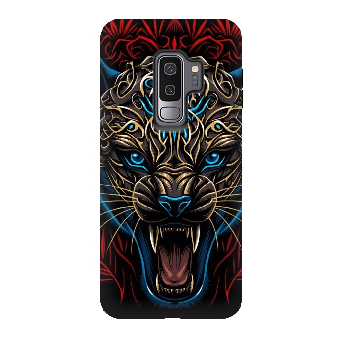 Galaxy S9 plus StrongFit Golden panther tribal  by Alberto