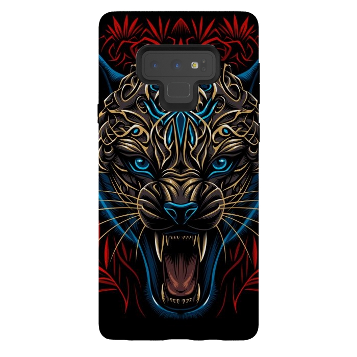 Galaxy Note 9 StrongFit Golden panther tribal  by Alberto