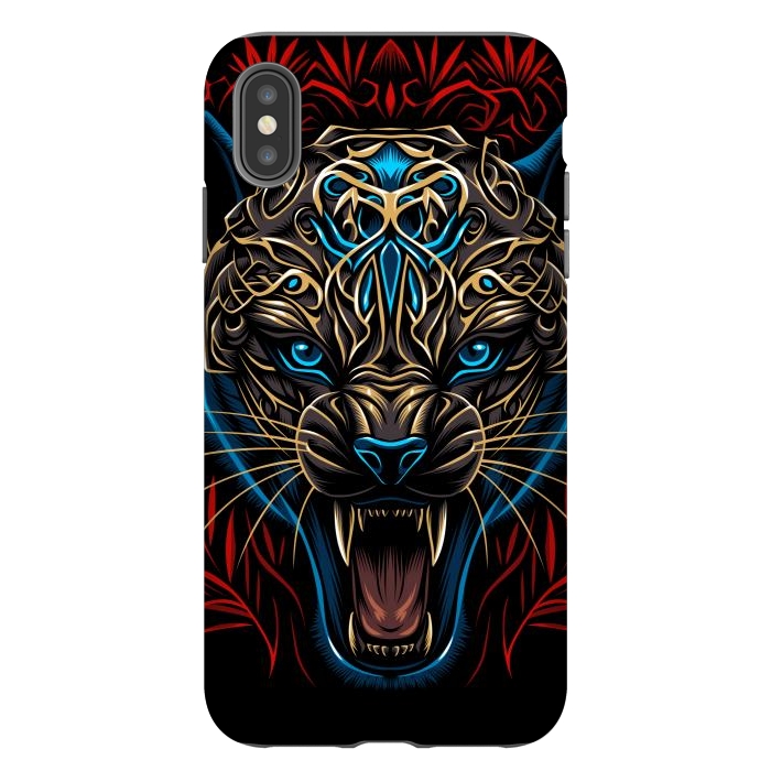 iPhone Xs Max StrongFit Golden panther tribal  by Alberto