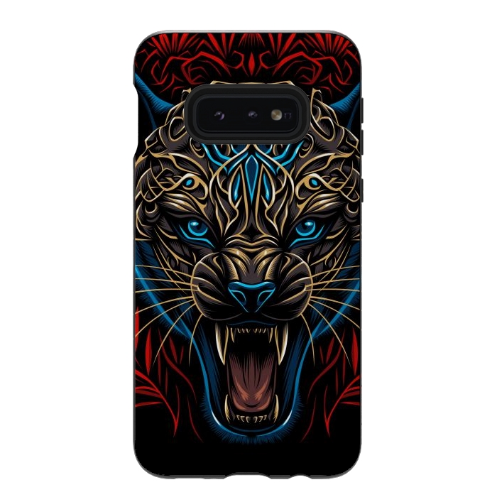 Galaxy S10e StrongFit Golden panther tribal  by Alberto