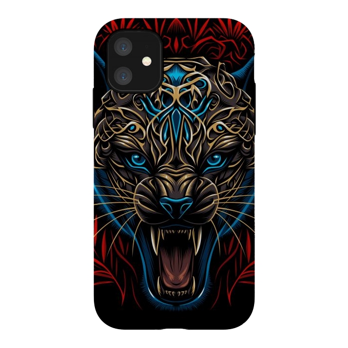 iPhone 11 StrongFit Golden panther tribal  by Alberto