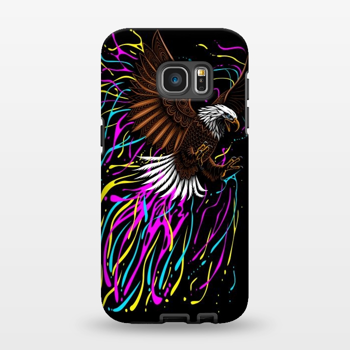 Galaxy S7 EDGE StrongFit Tribal eagle splashing by Alberto