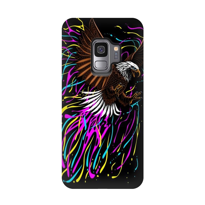 Galaxy S9 StrongFit Tribal eagle splashing by Alberto