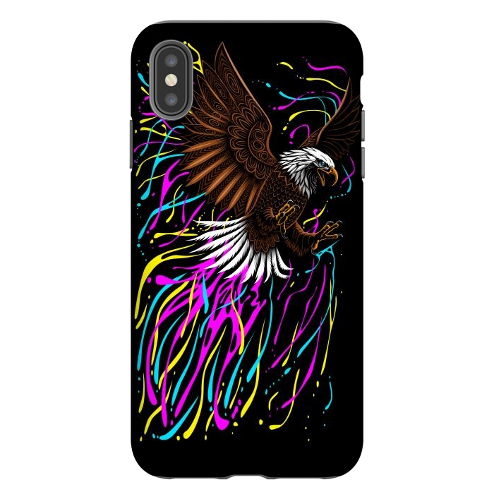 iPhone Xs Max StrongFit Tribal eagle splashing by Alberto