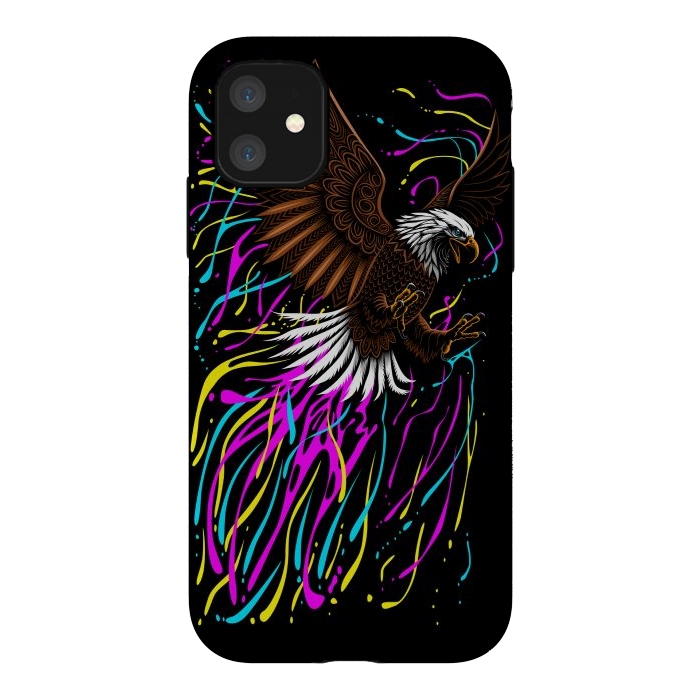 iPhone 11 StrongFit Tribal eagle splashing by Alberto