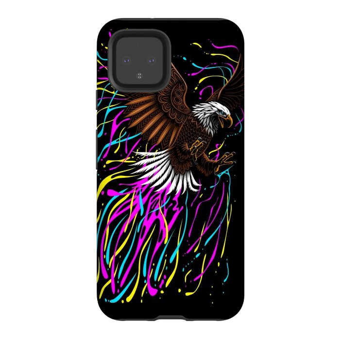 Pixel 4 StrongFit Tribal eagle splashing by Alberto