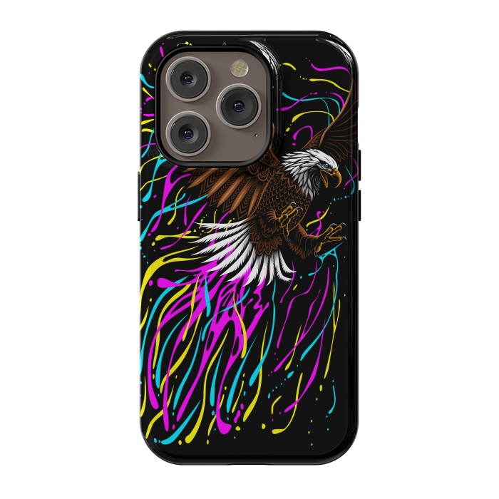 iPhone 14 Pro StrongFit Tribal eagle splashing by Alberto
