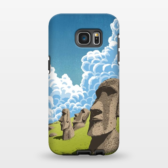 Galaxy S7 EDGE StrongFit Statues of the Easter Islands by Alberto