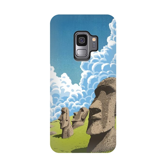 Galaxy S9 StrongFit Statues of the Easter Islands by Alberto