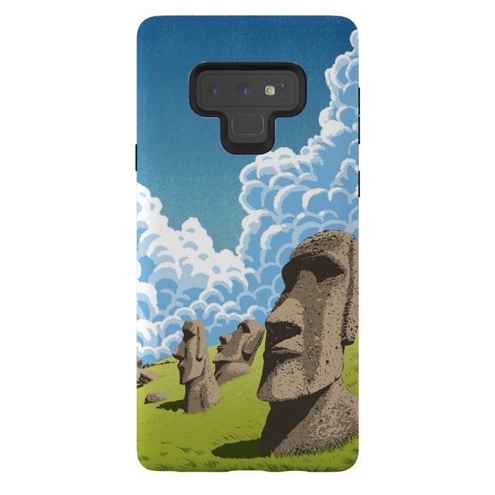 Galaxy Note 9 StrongFit Statues of the Easter Islands by Alberto