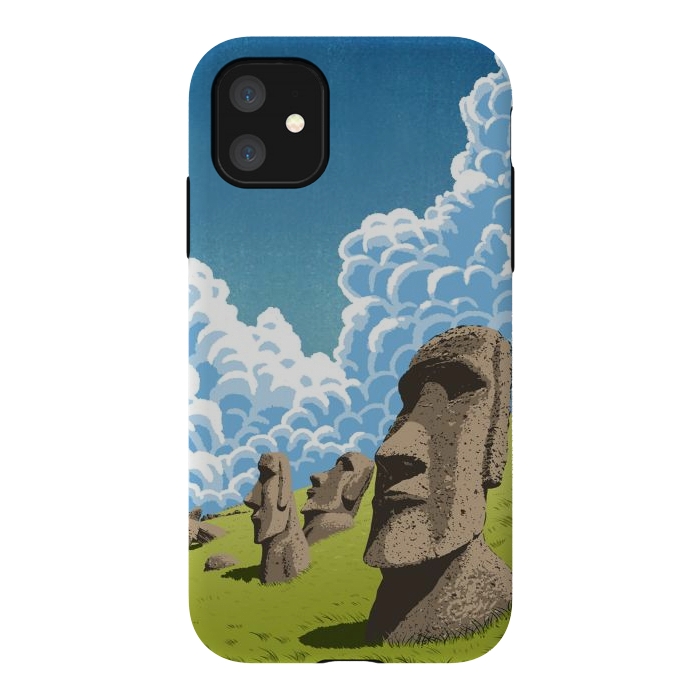 iPhone 11 StrongFit Statues of the Easter Islands by Alberto