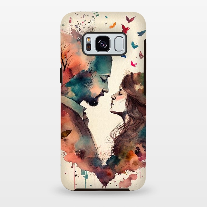 Galaxy S8 plus StrongFit Whimsical Love in Watercolor by Texnotropio
