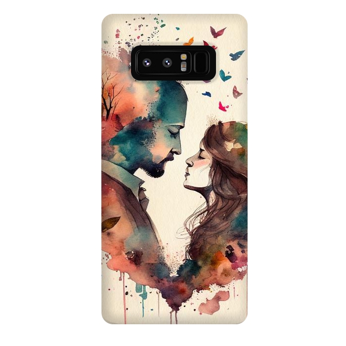 Galaxy Note 8 StrongFit Whimsical Love in Watercolor by Texnotropio