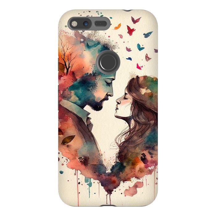 Pixel XL StrongFit Whimsical Love in Watercolor by Texnotropio