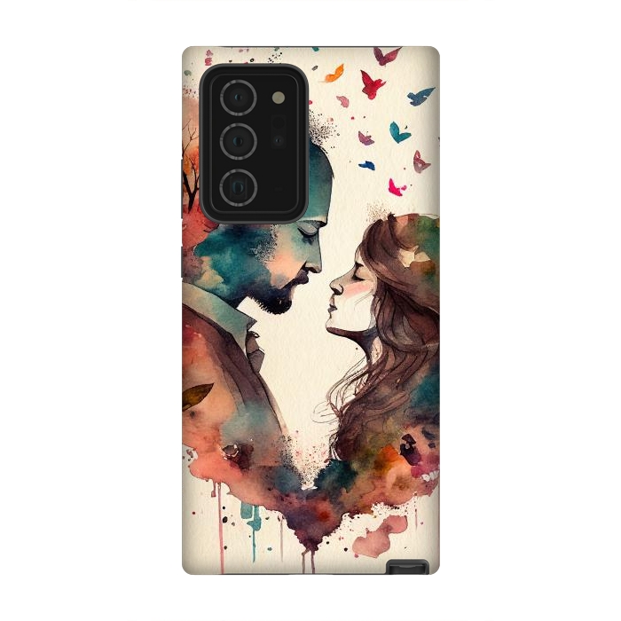 Galaxy Note 20 Ultra StrongFit Whimsical Love in Watercolor by Texnotropio