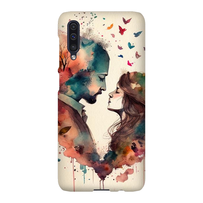 Galaxy A50 SlimFit Whimsical Love in Watercolor by Texnotropio