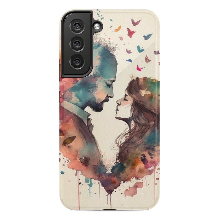 Galaxy S22 plus StrongFit Whimsical Love in Watercolor by Texnotropio