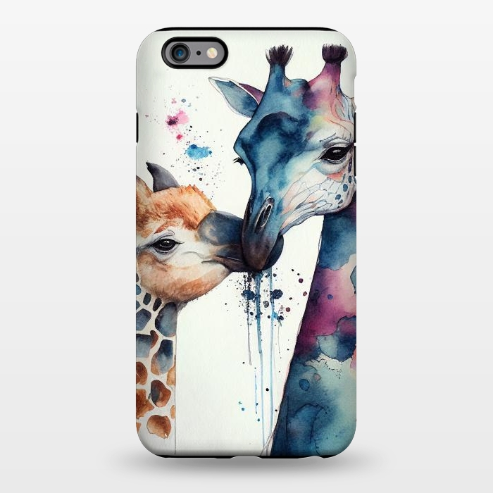iPhone 6/6s plus StrongFit Giraffe Love in Watercolor by Texnotropio