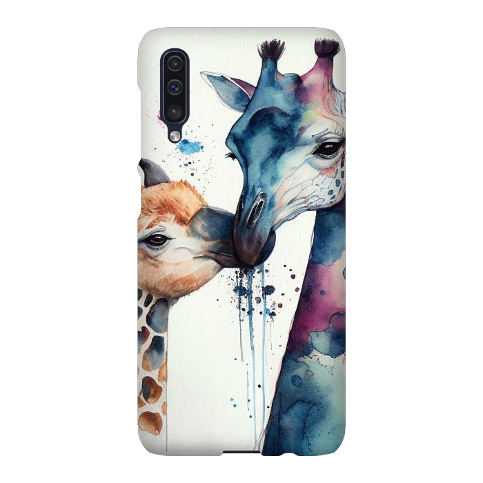 Galaxy A50 SlimFit Giraffe Love in Watercolor by Texnotropio