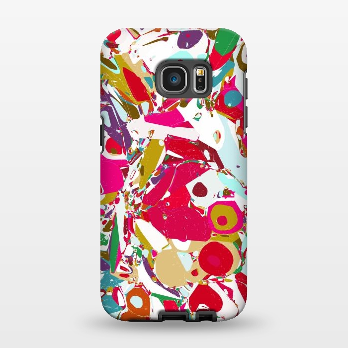 Galaxy S7 EDGE StrongFit Abstract Emotion, Modern Contemporary Shapes, digital Painting, Eclectic Pop of Color Bohemian Illustration by Uma Prabhakar Gokhale