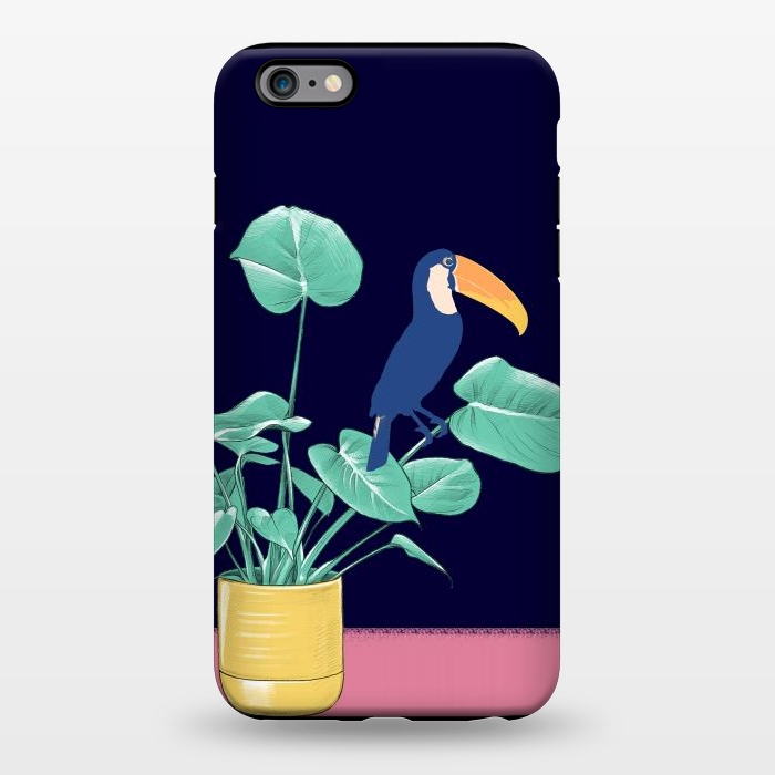 iPhone 6/6s plus StrongFit Toucan and plant - colorful minimal illustration by Oana 