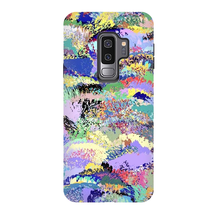 Galaxy S9 plus StrongFit Lavender Soul Garden, Botanical Jungle Bohemian Nature Illustration, Plants Forest Painting by Uma Prabhakar Gokhale