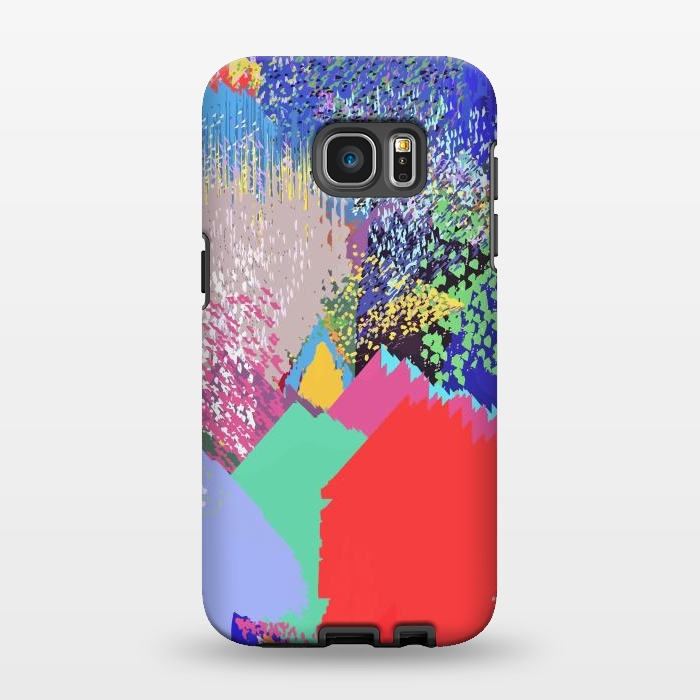 Galaxy S7 EDGE StrongFit Modern Life, Abstract Contemporary Graphic Design, Eclectic Colorful Shapes by Uma Prabhakar Gokhale